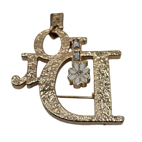#17 Christian Dior Pin Brooch Badge Golden - Picture 5 of 12